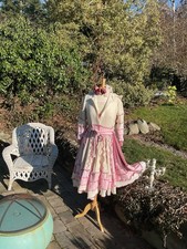 Fairytale Coat Elf Pixie Upcycled Art to Wear Handmade Pinks Cream Women's  M