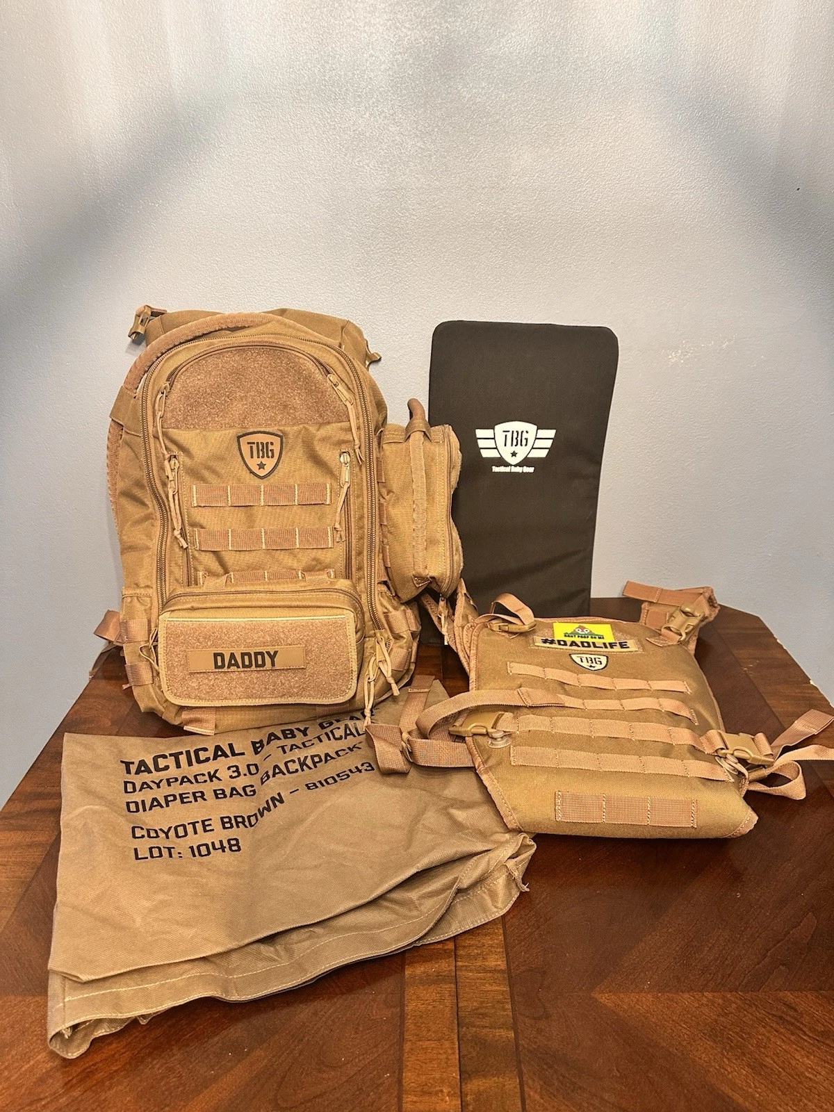tbg tactical BACKPACK WIPES, INSULATION CASE Bullet Proof Insrt +Baby Carrier