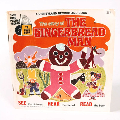 Walt Disney Story of THE GINGERBREAD MAN Disneyland Record and Book