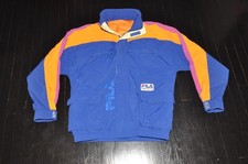 FILA Expedition Vintage Multi Color Track Suit Windbreaker Jacket Pants US-M