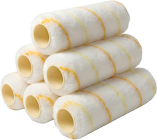 Paint Roller Covers 6 Pack, 9 Inch X 1/2" Nap Microfiber Paint Roller Covers, Ho