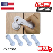 Baby Proof Cabinet Locks 4 Pack Child Safety Latches White