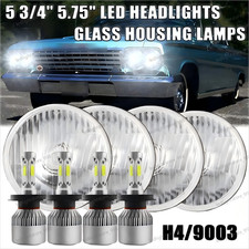 5.75 5-34 Led Headlights Hilo Beam 4pcs For Chevy Impala Bel Air 1962-1975