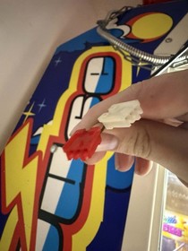 Vintage Nintendo Playchoice 10 Arcade Game Gun Revolver  Orange W/ Chain