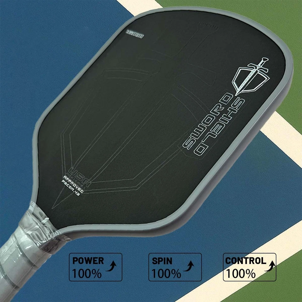 J2NF 16mm Sword & Shield Pickleball Paddle Gen4.5 Multi-Density All-Foam Core - Image 4 of 4