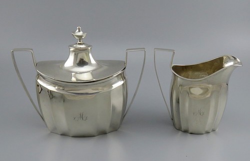 c1800 Early American Coin Silver 4pc Tea Set by John and Joel Sayre M Mono - Picture 3 of 10