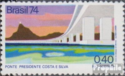 Brasilien 1425 (kompl.Ausg.) postfrisch 1974 Präsident Costa e Silva Brücke
