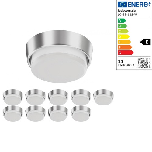GX53 Deckenleuchte Mit LED Lampe – 90 Mm, 6,4W, 560lm, Weiß, Inkl. Fassung