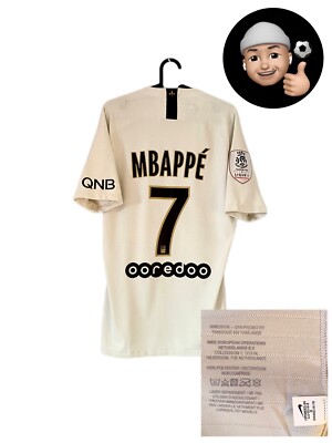 2018 2019 GAME MATCH ISSUE PSG Mbappe Nike Away Kit