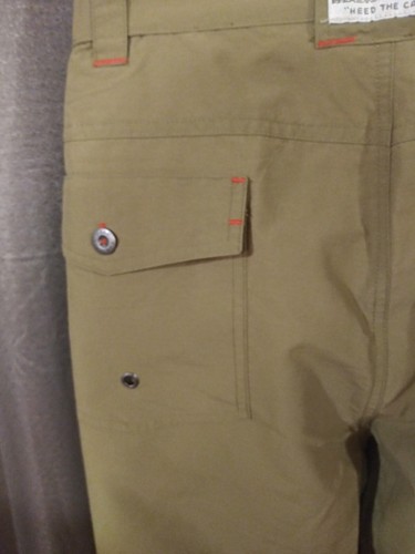 HOWLER BROS. SZ XL OUTDOOR HIKING PANTS KHAKI GREEN - Picture 5 of 8