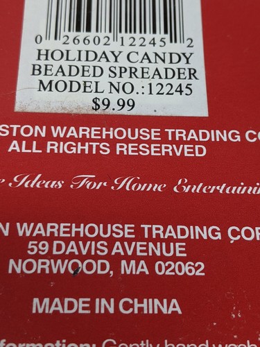 Boston Warehouse Holiday Candy Beaded Spreaders Four In A Pack Stainless Steel - Picture 16 of 20