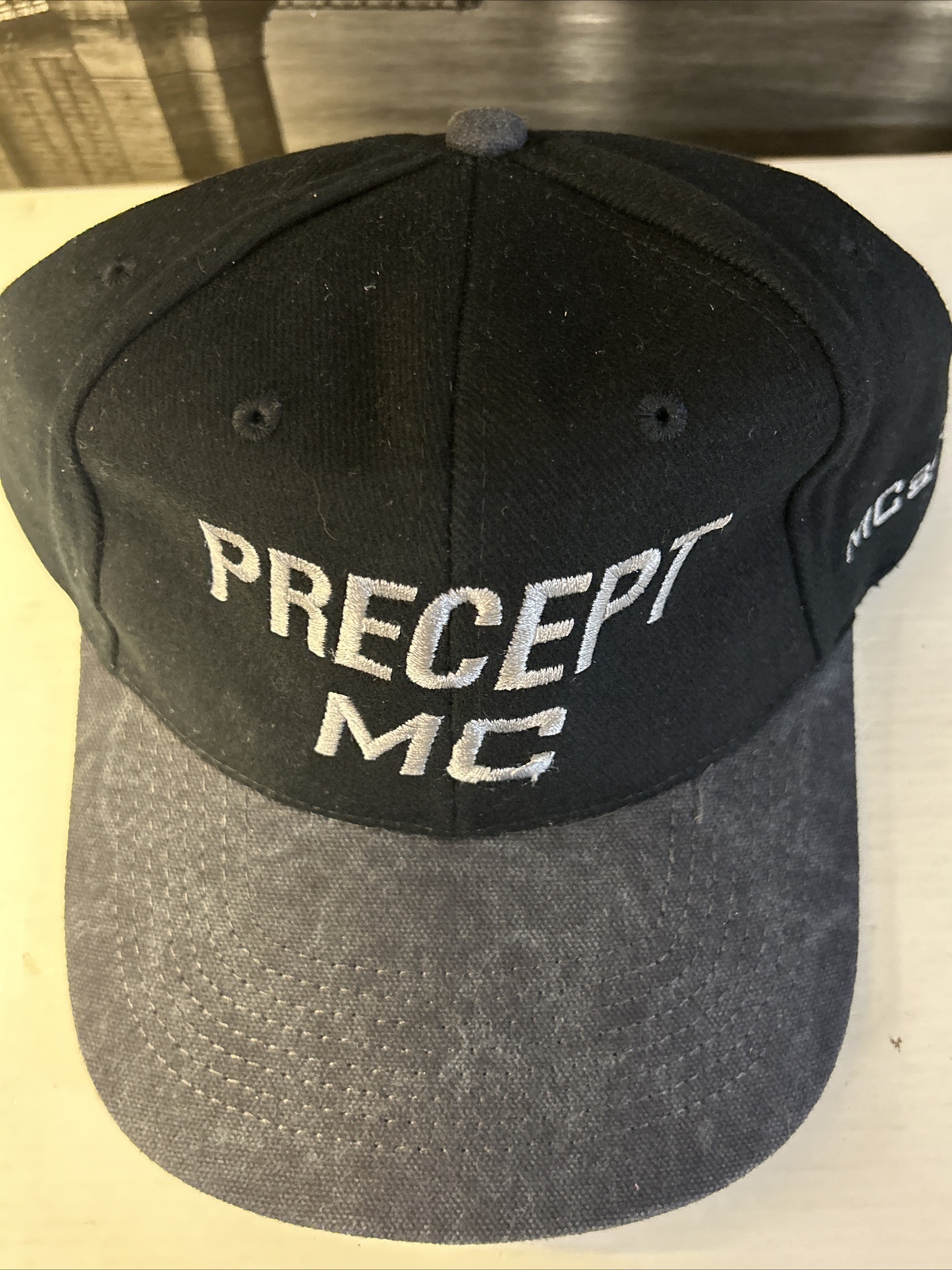 Vintage Precept MC Series strapback Rare Golf Hat *READ* image 10