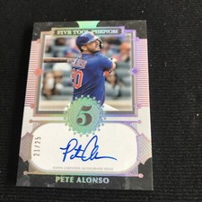 2023 Five Star Pete Alonso Five Tool Phenom Autograph Auto #21/25 Mets