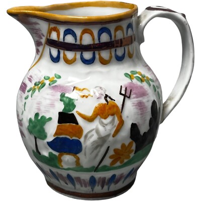 Vintage Paragon England Brittania Old Staffordshire Reproduction Pitcher Jug B8