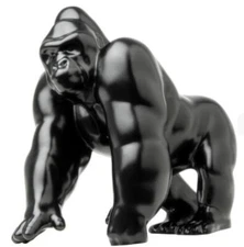 Gorilla King Hood Ornament (Matte Black) 3 Hole Mount 4 3/4" Tall 