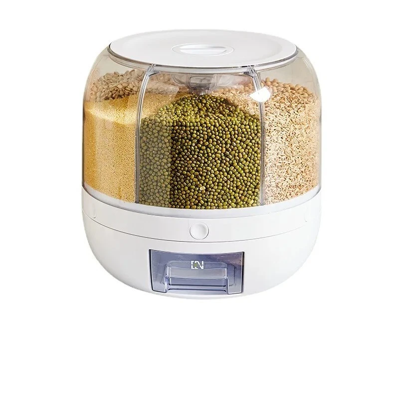 drehbarer Getreide Organizer, Küchen-Aufbewahrungsbox, Reisspender, trocken - Bild 4 von 4