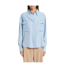 Stella McCartney Womens Blue Silk Blouse Coll...