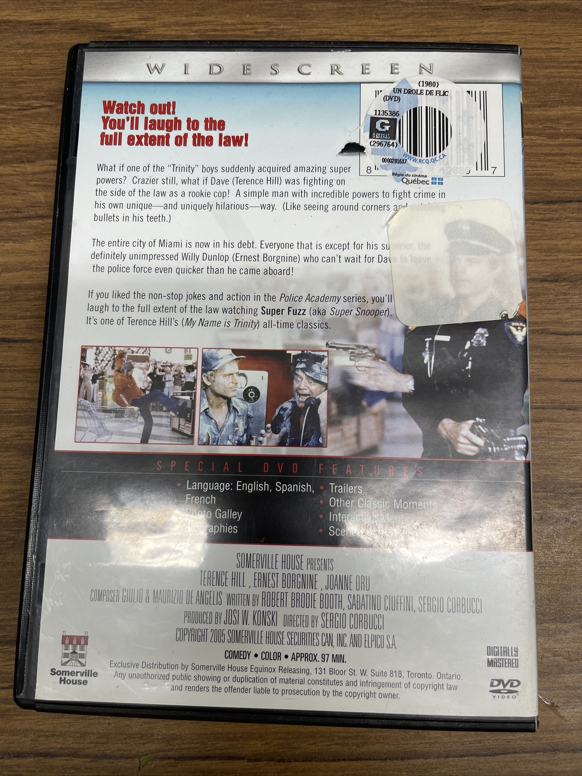 Super Fuzz Terence Hill Ernest rare OOP DVD Cult Comedy