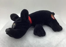 Vintage 8” Pound Puppies Tonka Plush Stuffed 1986 Solid Black Puppy