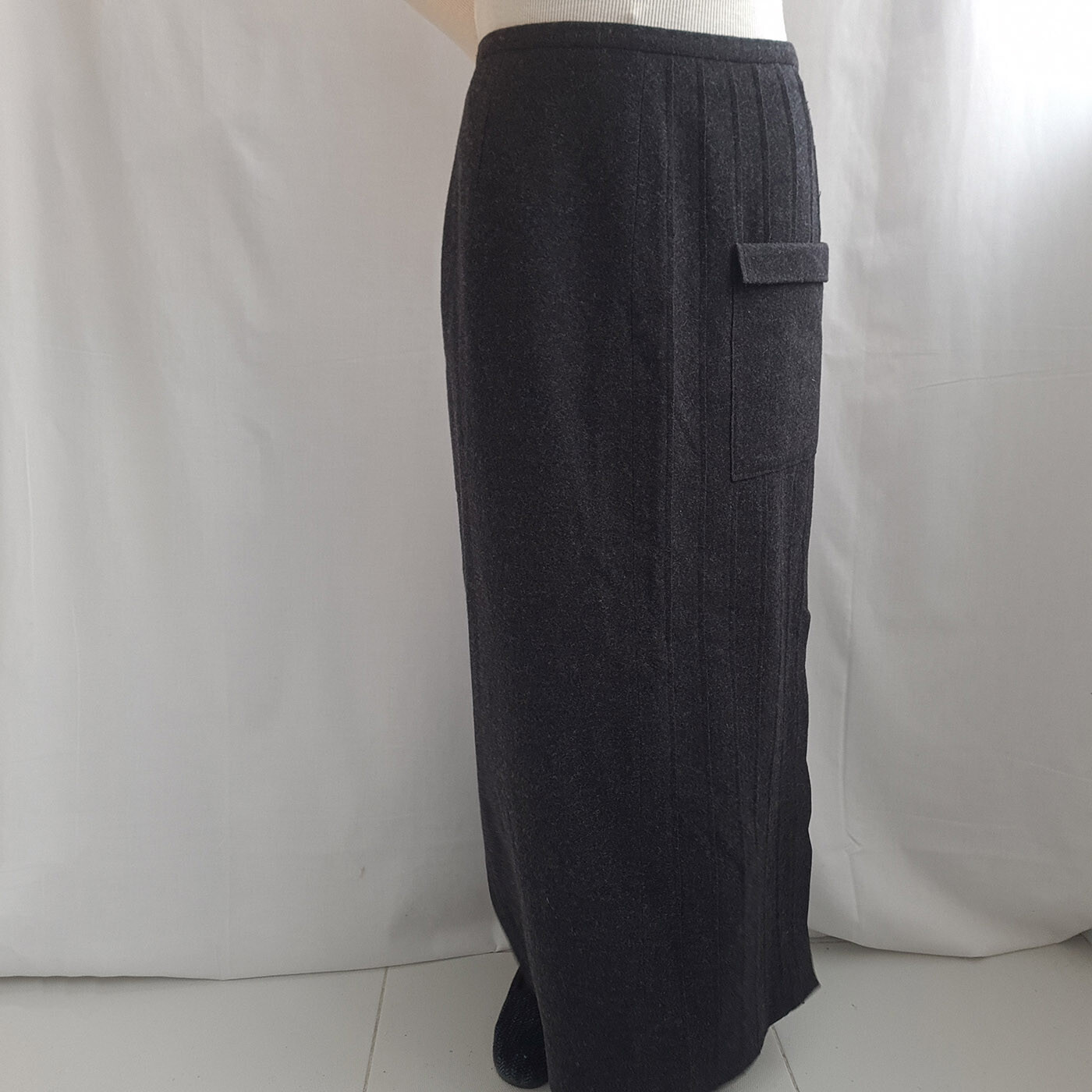 Maxi falda para mujer Evelin Brandt de mezcla de lana talla 40 forrada larga ...