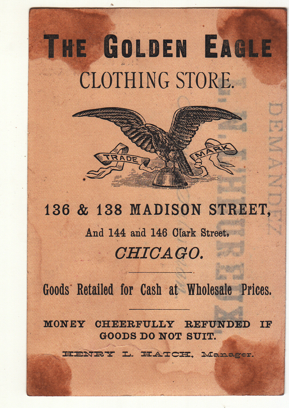 Golden Eagle Clothing Chicago IL Girl Sketching Dog Henry L Hatch Card c1880s eBay