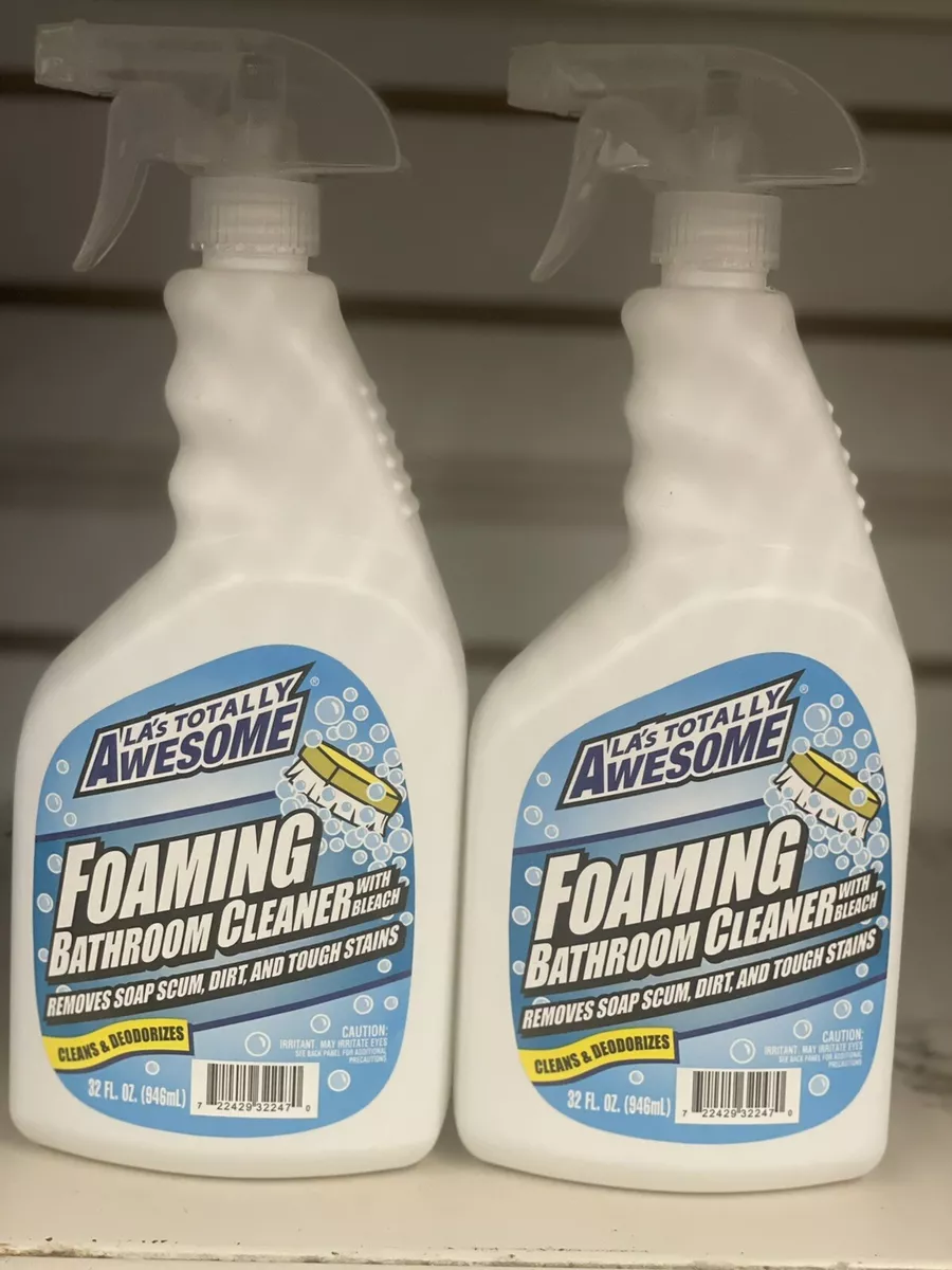 LA's Totally Awesome Foaming Bathroom Cleaner With Bleach 32 fl oz 2pack