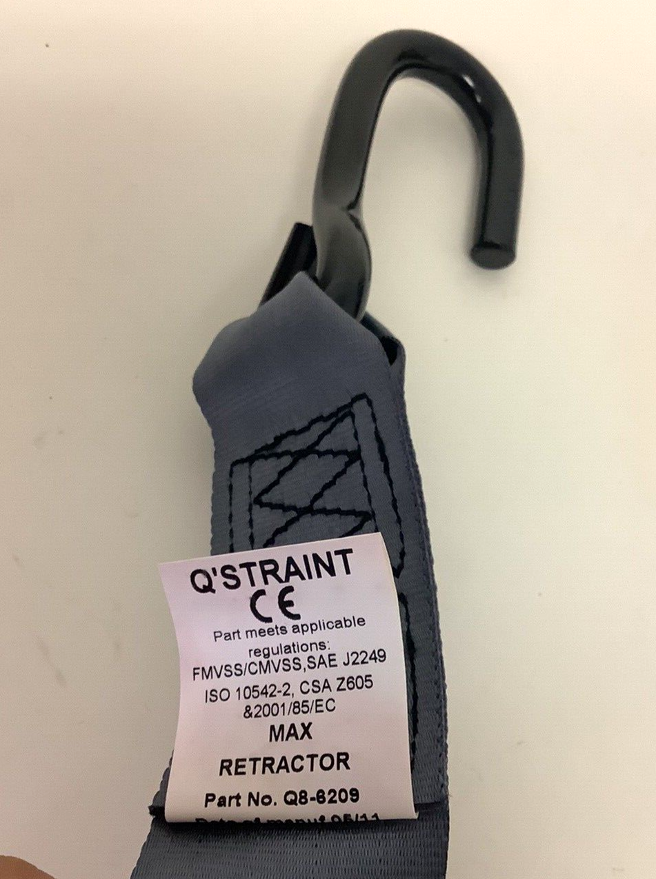 NEW Q’Straint Q86209 QRT Wheelchair Deluxe Retractor Tie Down Strap L
