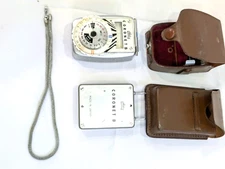 Vintage Coronet B Photography Exposure Photo Light Meter and Attachment w/Cases