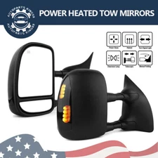 Pair Power Heated Tow Mirrors for 1999-2007 Ford F250 F350 F450 F550 Super Duty