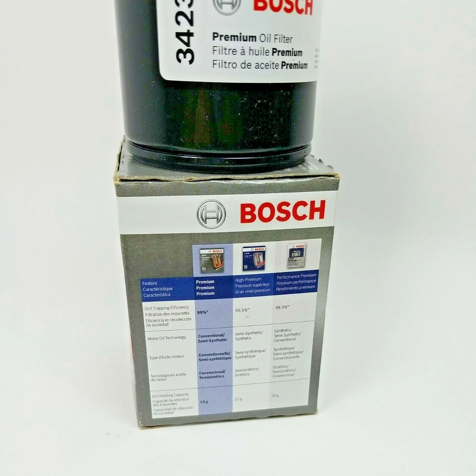 Filtro de aceite Bosch 3423 Mercedes Chevrolet Tahoe Cadillac DeVille Foto 2 de 4