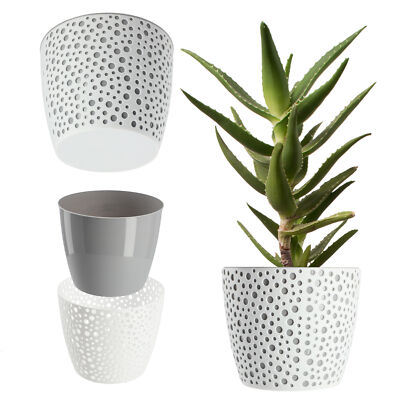 KADAX Blumentopf aus Kunststoff,  21 cm, Grau