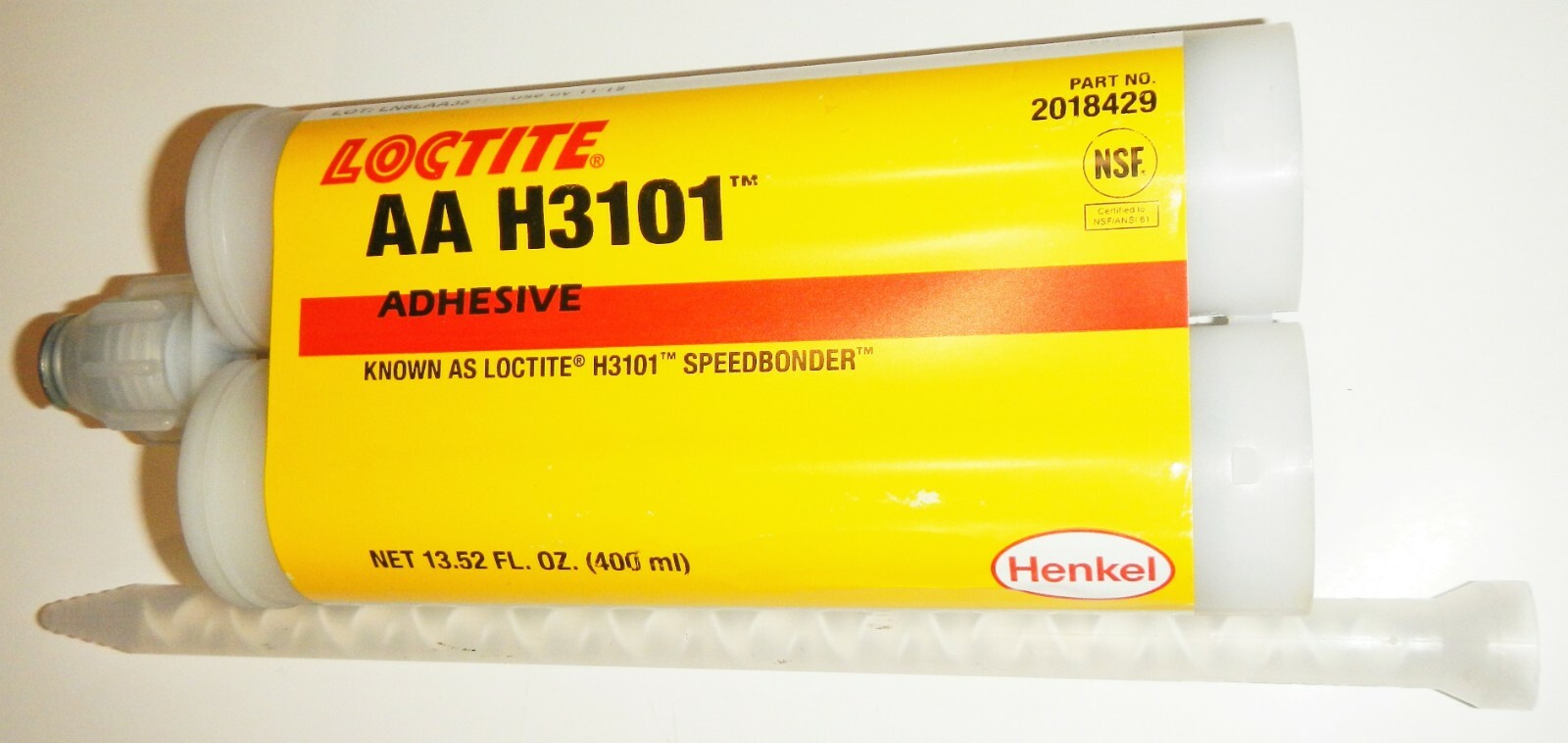 Loctite AA H3101 Speedbonder Adhesive 400ml w/ Epoxy Mixing 11" Tip