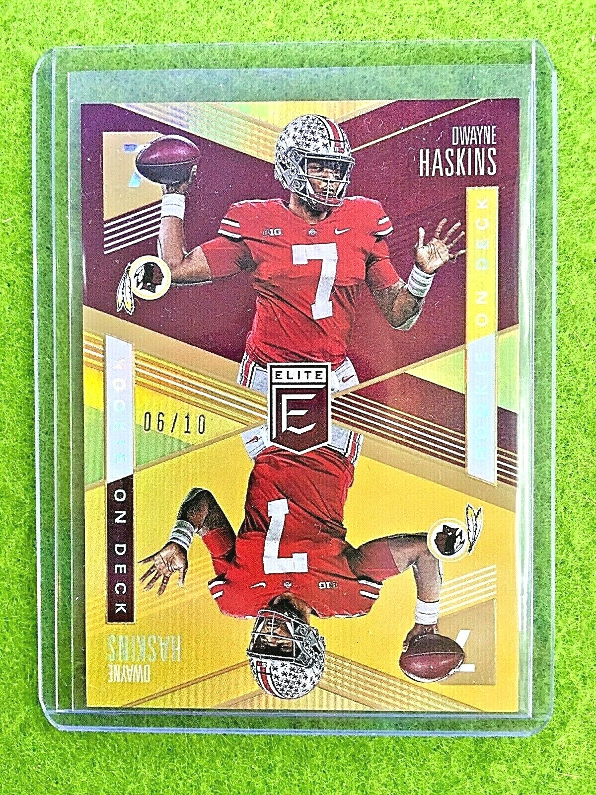 DWAYNE HASKINS PRIZM ROOKIE CARD #/10 REDSKINS RC 2019 Elite Rookie On Deck GOLD