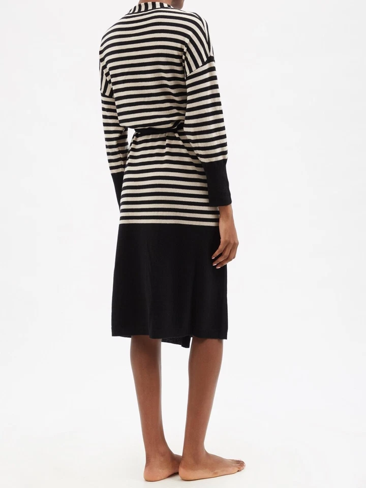 ERES Sillage Rayas Lana Cachemira Suéter Bata Cárdigan 1 XS S Foto 3 de 4