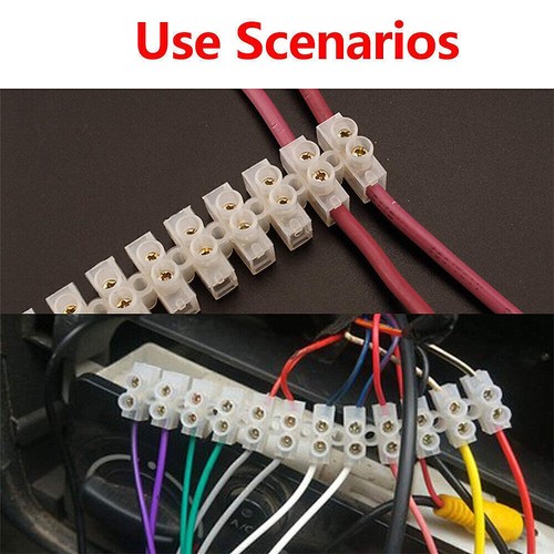 5-20PCS 12Way 3/6/10/15/30A Dual Row Terminal Strip Screw Terminal Barrier Block - Picture 2 of 8