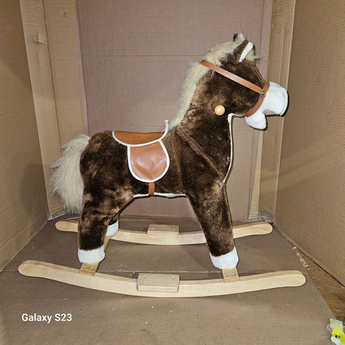 T0Y Time Rocking Horse Plush Ride-On - For Ages 3 + - Picture 6 of 8