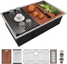 32x18 Inch Stainless Steel Undermount Kitchen Sink SUS 304 Single Bowl