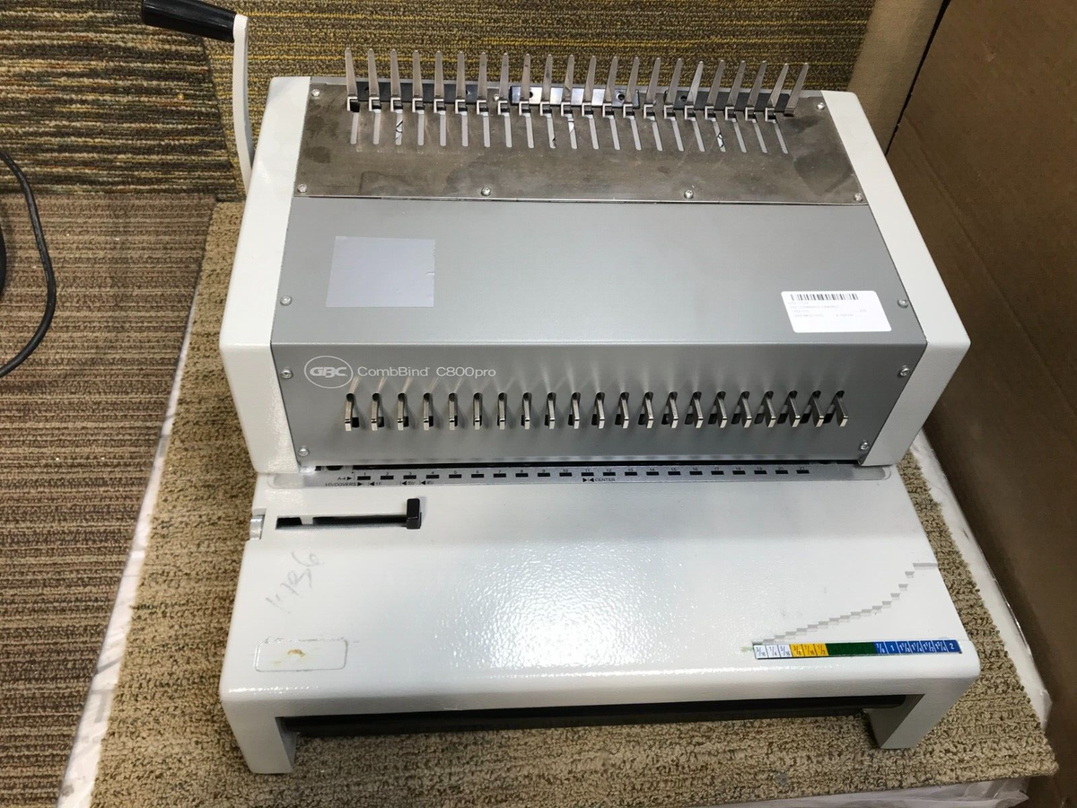 GBC CombBind C800pro Electric Binding Machine - CombBind - 500 Sheet(s) Bind - 25 Punch - Letter GBC CombBind C800pro Electric Binding Machine - CombBind - 500 Sheet(s) Bind - 25 Punch - Letter