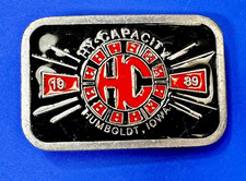 Hy-Capacity Humboldt Iowa 1989 Limited Edition Belt Buckle By Cdhit