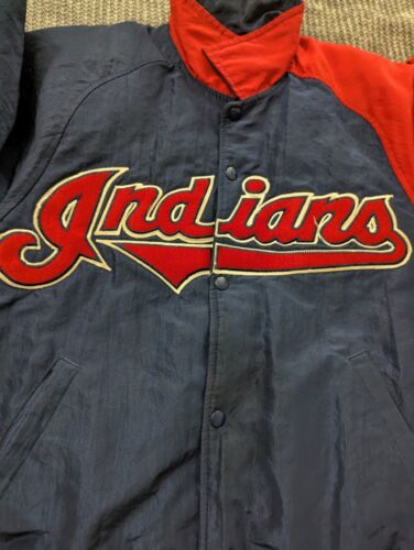 Vintage 1990s Cleveland Indians Starter Diamond Collection Jacket Size Medium - Picture 3 of 15