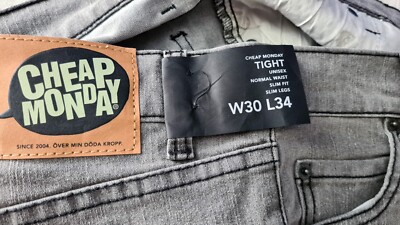 Jeans Cheap Monday Tight Unisex Normal Waist Slim Fit Slim Legs