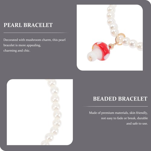 5 PCS Pearl Bracelet Wedding Beaded Bracelets for Women Bride Miss - Picture 7 of 12