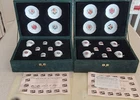 2 Sets -Vintage 88-95 Barbie Chilton Globe Holiday China Mini Tea Set in Box