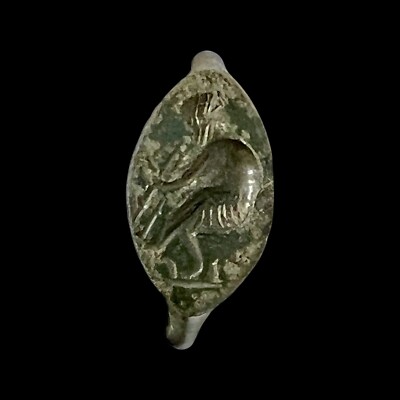 Greco römischer Bronze Siegelring 1. C BC-1st. C AD.