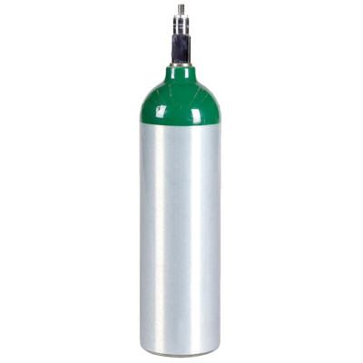 New 22.9 Cu Ft 'Jumbo D' Aluminum Medical Oxygen Cylinder with CGA870 Post Valve