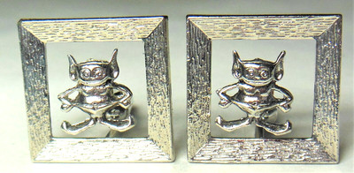 VTG. 1970's American Motors Corp.(AMC) Co. dealer employee AM Gremlin Cuff links