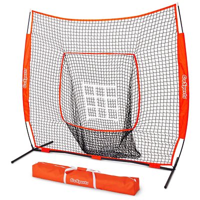 GoSports 7 ft x 7 ft Practice Hitting & Pitching Net DAMAGED BOX