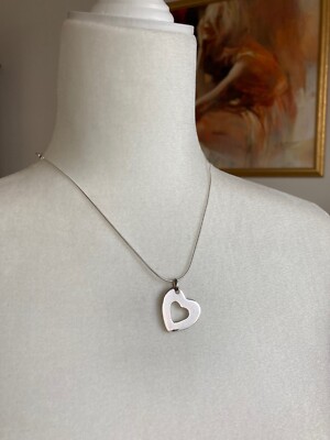 Sterling Silber Wut Herz Halskette - Neu in Saks Box