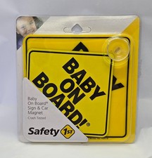 Safety 1st Baby On Board Car Sign Magnet Crash Tested Suction Cup NEW
