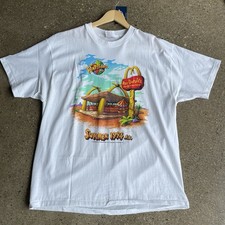 Vintage 1994 The Flintstones Rocdonalds Mcdonalds Movie Promo Shirt SZ XL